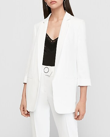 Rolled Sleeve Boyfriend Blazer | Express