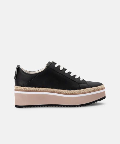 TINLEY SNEAKERS IN BLACK LEATHER | DolceVita.com