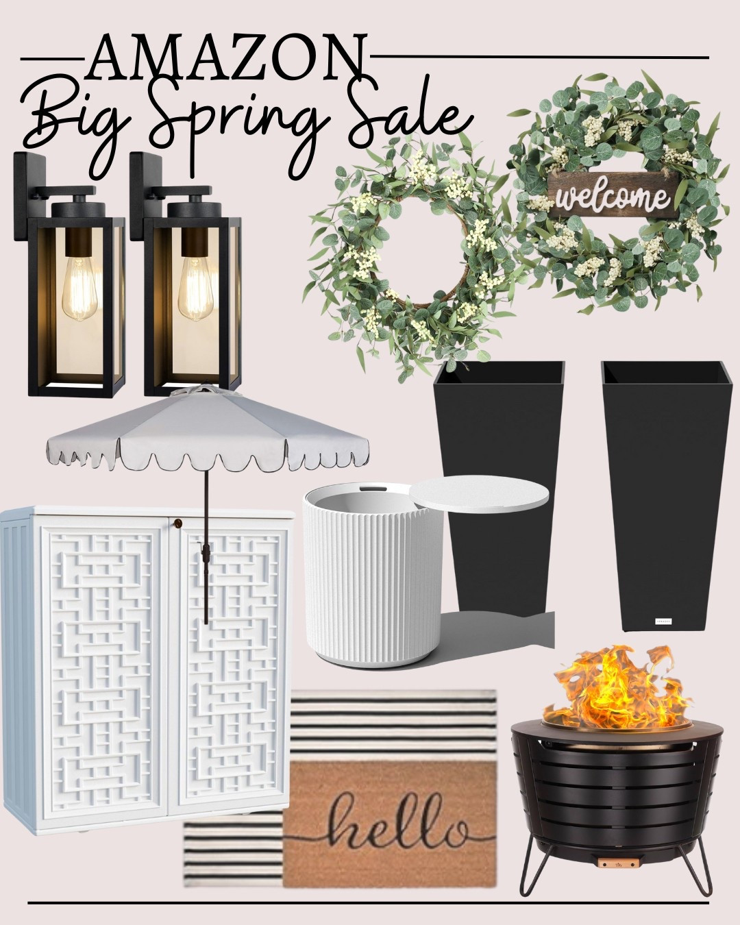 Amazon patio finds // Amazon big spring Sale





Home decor
Amazon home 
Patio decor 
Porch decor 
Patio storage 
Front porch rug 
Door wreath 
Planters 
Fire pit 

#LTKSaleAlert #LTKSeasonal #LTKHome