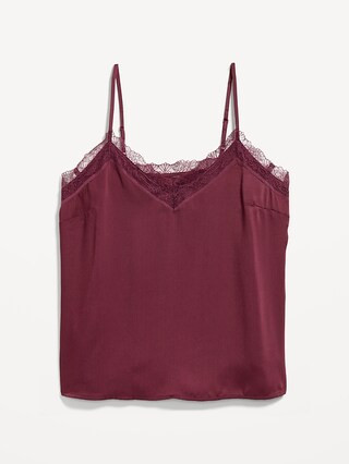 Lace-Trim Satin Cami Top | Old Navy (US)