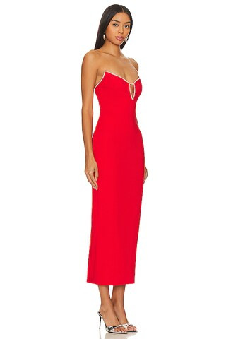 Bec Midi Dress in Red | Revolve Clothing (Global)