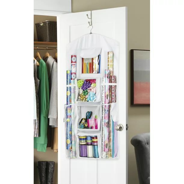 Whitmor Hanging Gift Wrap Storage Organizer - Clear - 23.25" x 46.75" - Walmart.com | Walmart (US)