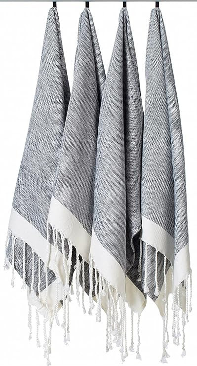 [SET OF 4] Unique Turkish Cotton Peshtemals & Towels - Size (15.8" x 33") Travel, Bath, Spa, Saun... | Amazon (US)