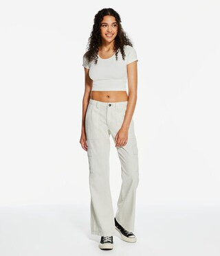 Low-Rise Flare Utility Cargo Pants | Aeropostale