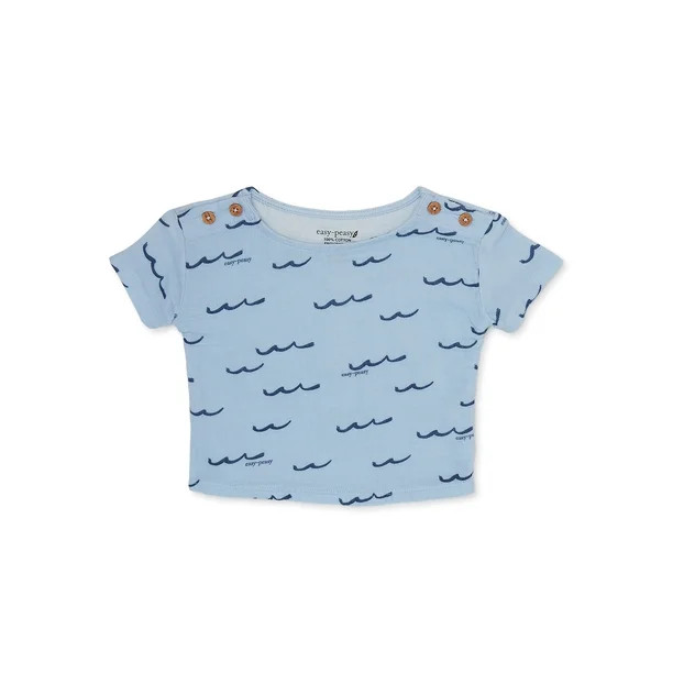 easy-peasy Baby Short Sleeve Print Woven Tee, Sizes 0-24 Months | Walmart (US)