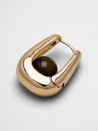 Resin Single Bead Hoop Earrings | Banana Republic Factory