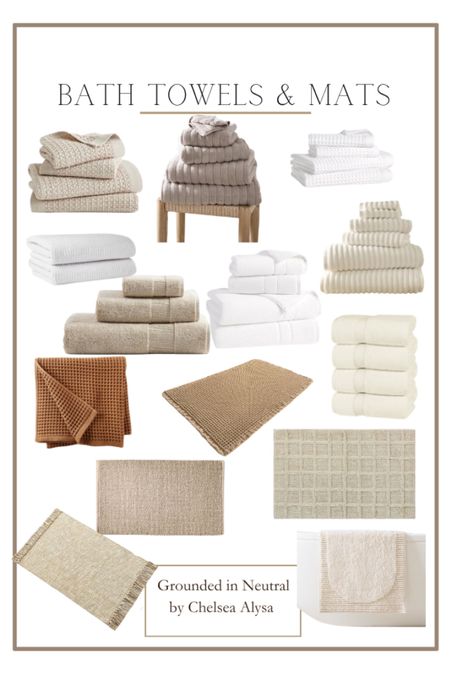aesthetic and highly rated bath towels and bath mats 

#LTKhome
