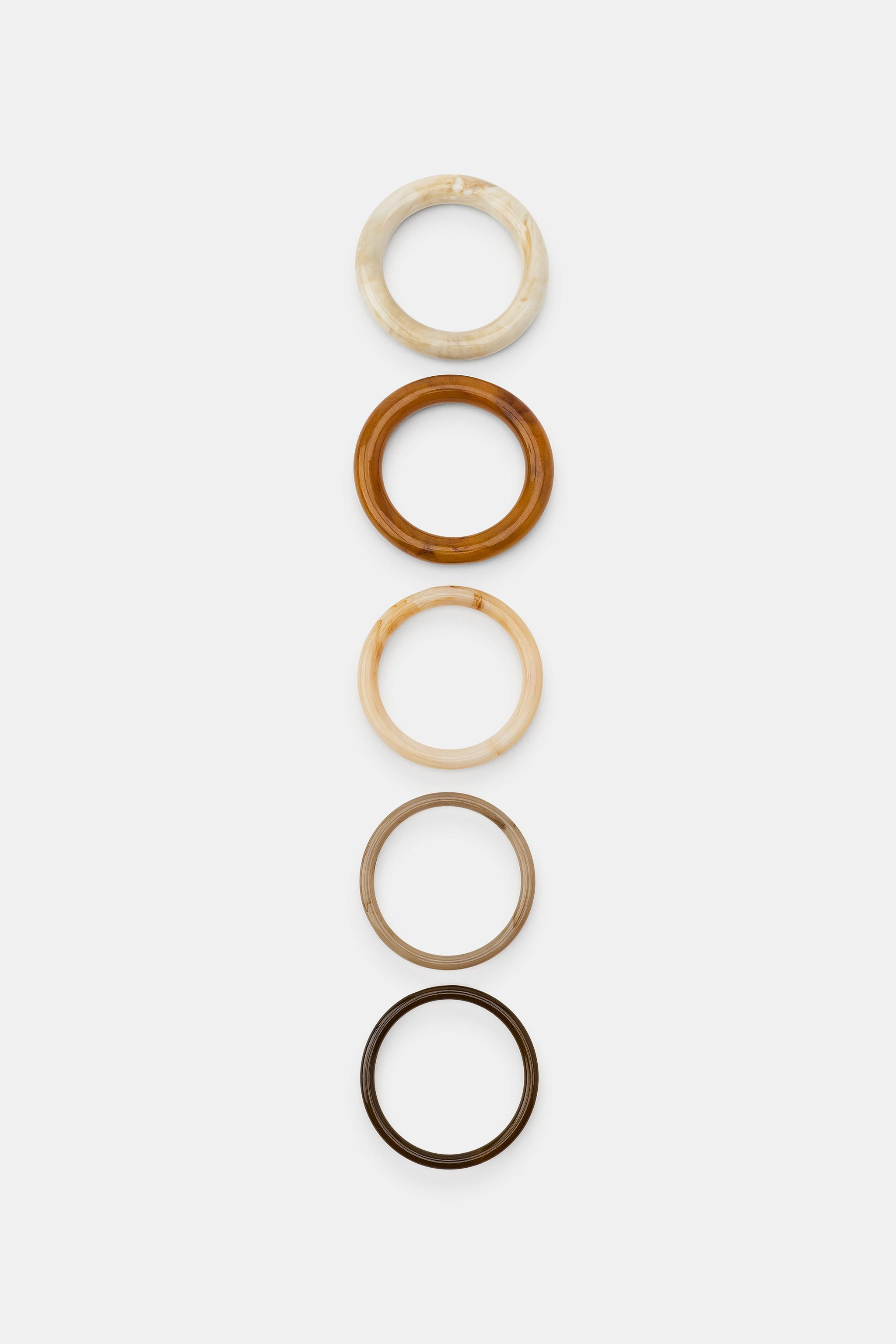 5-PACK RESIN RIGID BRACELETS | Zara US