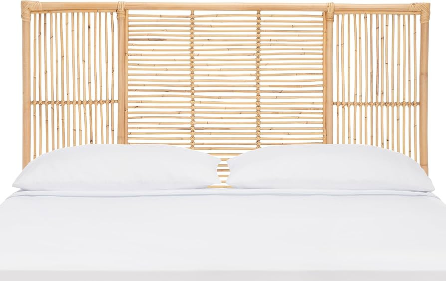 SAFAVIEH Home Collection Falyn Natural Rattan Rectangle Full Size Headboard | Amazon (US)