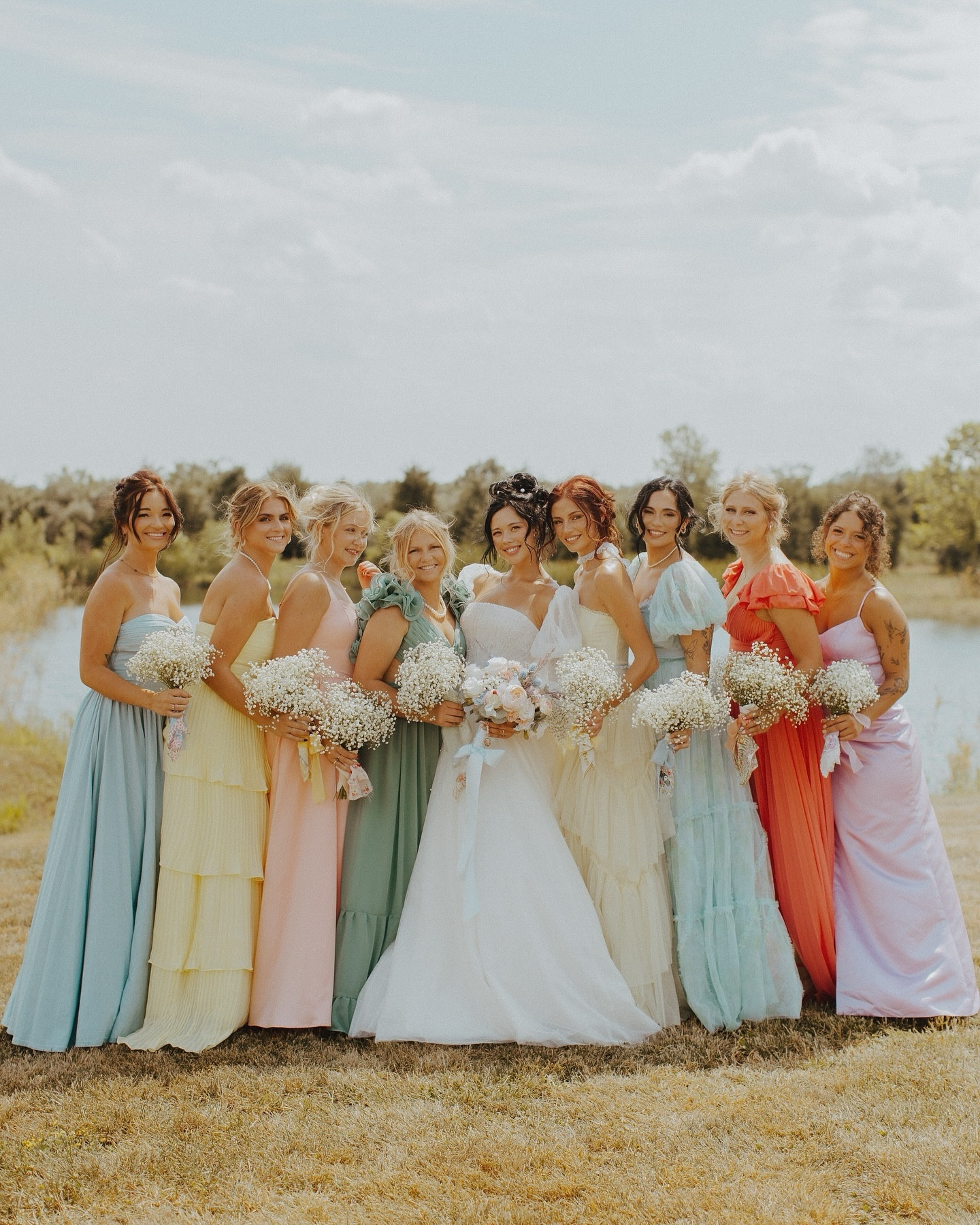 Mismatched bridesmaid dresses — some dresses are out of stock or not on the website :(