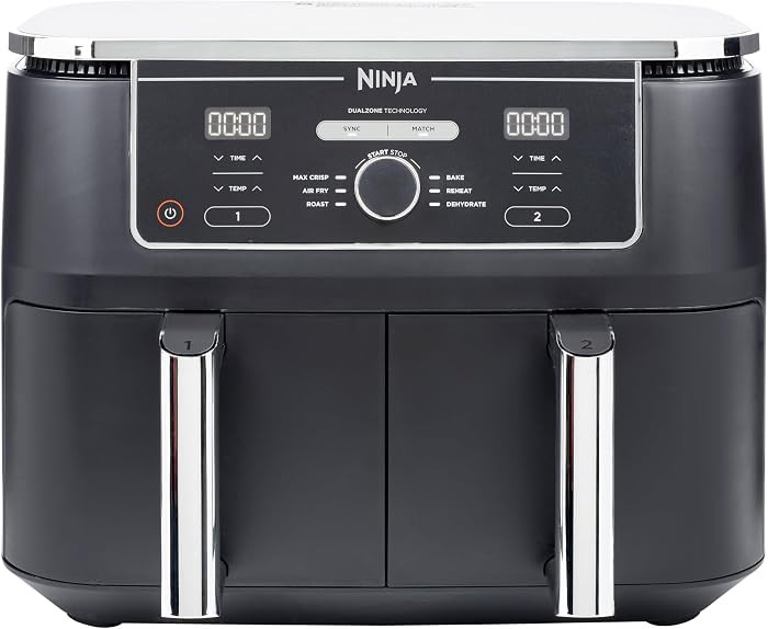 Ninja Foodi MAX Dual Zone 9.5L Air Fryer, 2 Drawers, Black AF400UK | Amazon (UK)