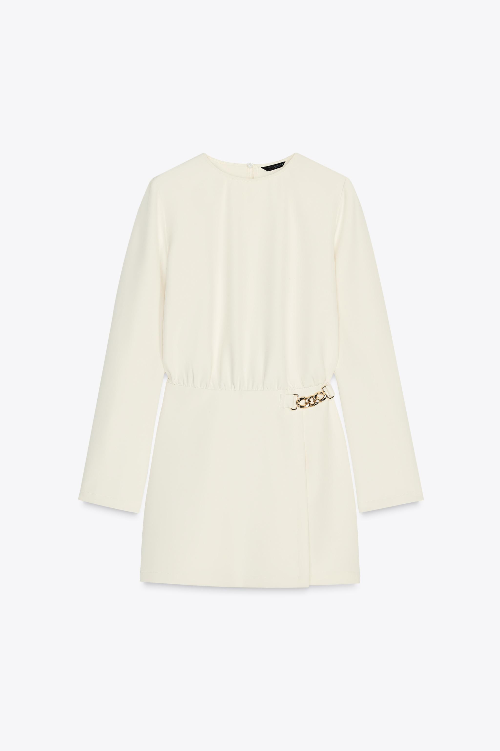 GOLD CHAIN CREPE PLAYSUIT | Zara UK