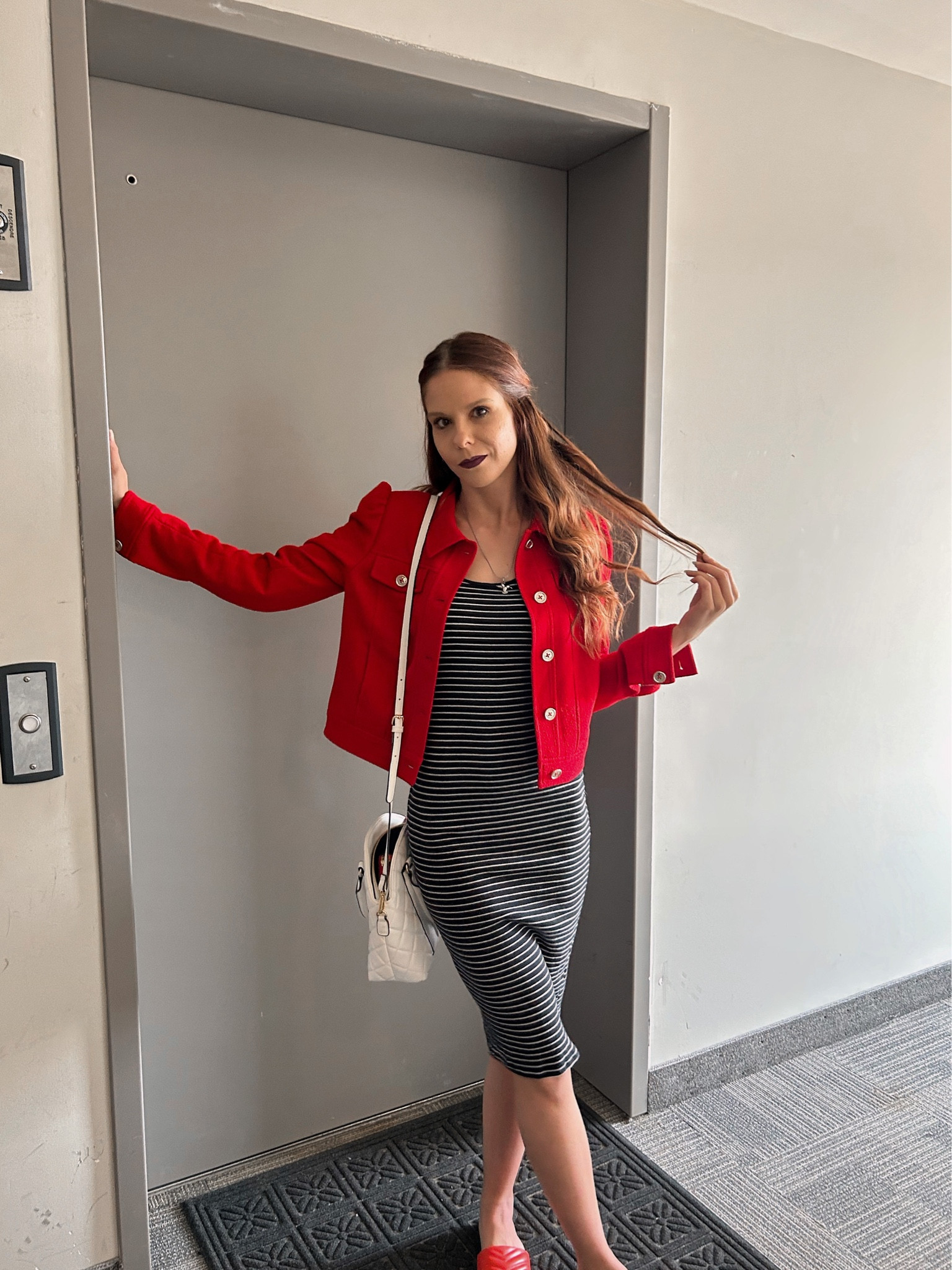 A fun red blazer look! Perfect for a night on the town. 

#LTKunder100 #LTKFind #LTKsalealert