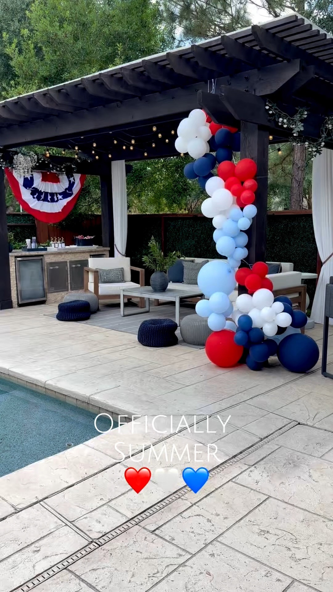Memorial Day Weekend pool party to kick off the summer! ❤️🤍💙

Schools out
Memorial Day
Patio
Backyard 
Pool
Outdoor furniture

#LTKHome #LTKSeasonal #LTKKids