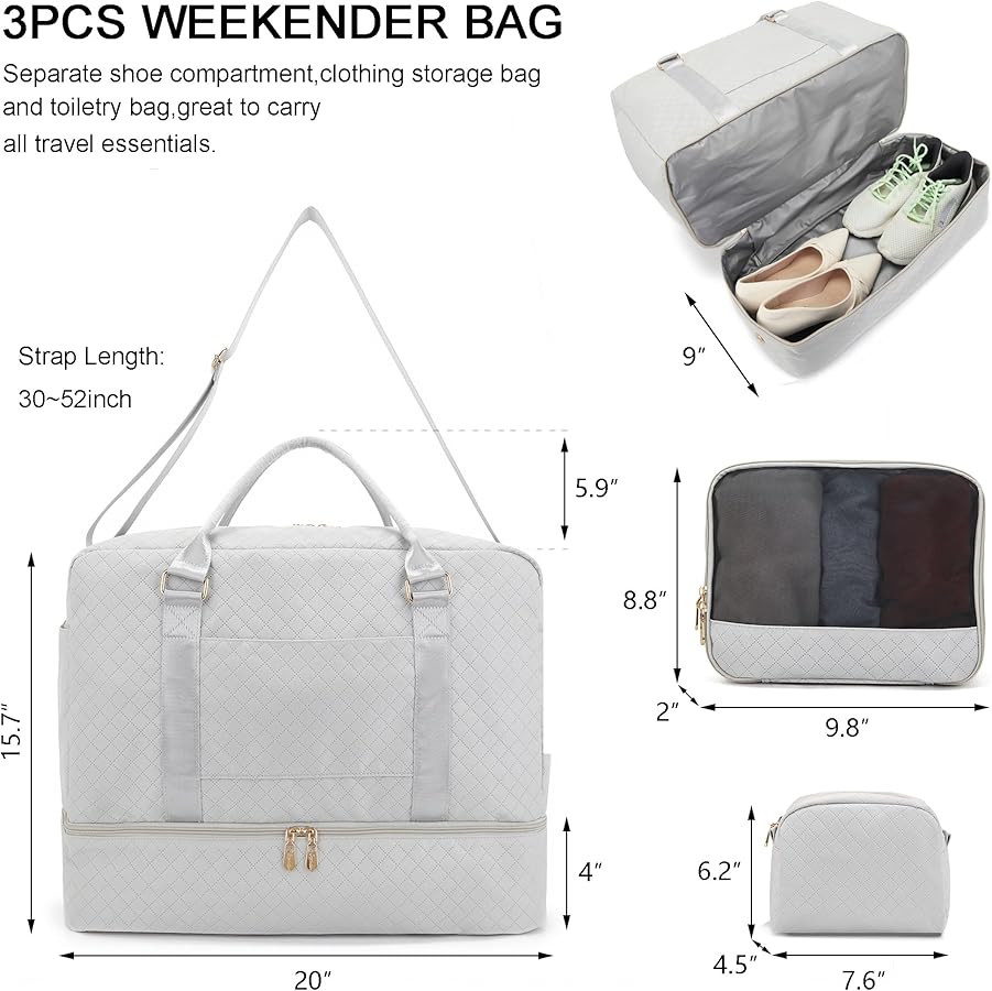 Travel Duffle Bag for Women Carry on Bags Overnight Weekender Bags Toiletry Hospital Gym Bag with... | Amazon (US)