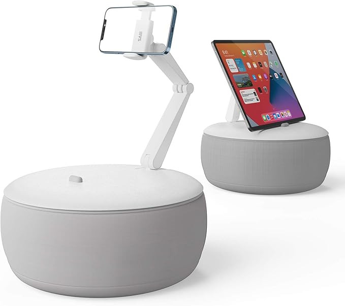 SAIJI Cell Phone Pillow Stand for Bed, 360° Dual-Height Adjustable Tablet Phone Holder for Worki... | Amazon (US)