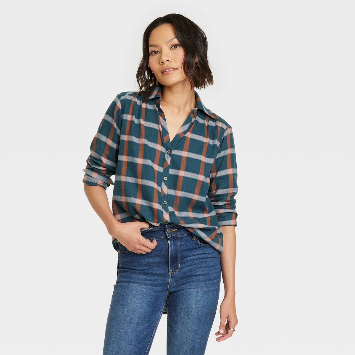 Women's Long Sleeve Button-Down Tunic Shirt - Knox Rose™ | Target