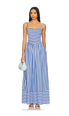 Show Me Your Mumu Dixie Maxi Dress in Coastal Blue Stripe from Revolve.com | Revolve Clothing (Global)