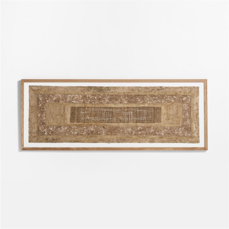 "Papeles" by Julio Laja Chichicaxtle 34.25"x81.75" in White Oak Frame Hand-Cut Paper Wall Art + R... | Crate & Barrel