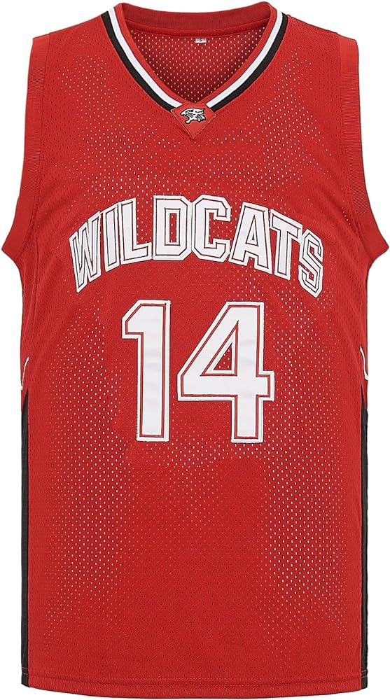 Mens Wildcats High School Jersey 14 Troy Bolton 8 Chad Danforth Basketball Jersey | Amazon (US)