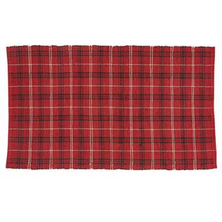 Farmhouse Red Plaid Chindi Rag Rug 3 ft. X 5 ft. | The Home Depot