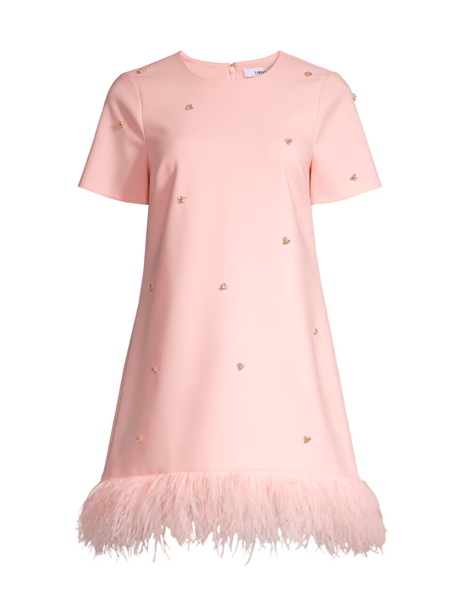 Marullo Feather-Trimmed Minidress | Saks Fifth Avenue