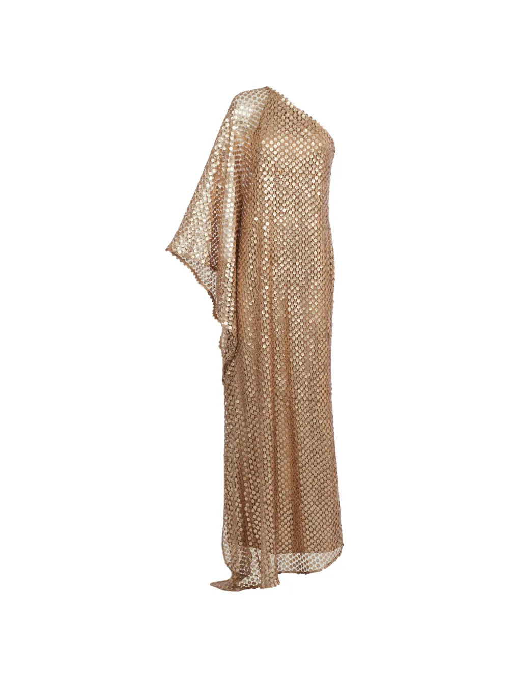 Taller Marmo Le Dune sequin-embellished one-shoulder maxi dress - Gold | Farfetch Global