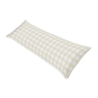 Sweet Jojo Designs Beige and White Buffalo Plaid Check Woodland Camo Collection Body Pillow Case ... | Bed Bath & Beyond