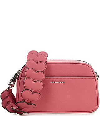 Michael Kors Jet Set Heart Strap Small Camera Crossbody Bag - Rosewood | Dillard's