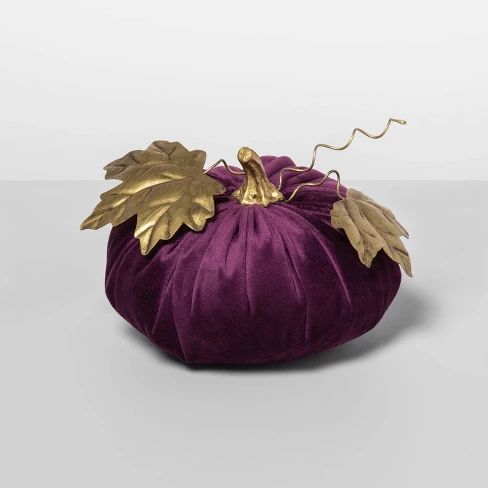 5.5" x 4.5" Decorative Velvet Pumpkin Purple - Opalhouse™ | Target