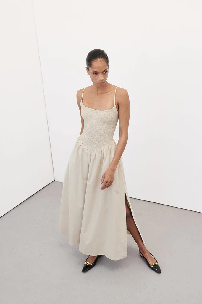 MILANO STONE COTTON MIDI DRESS | DISSH