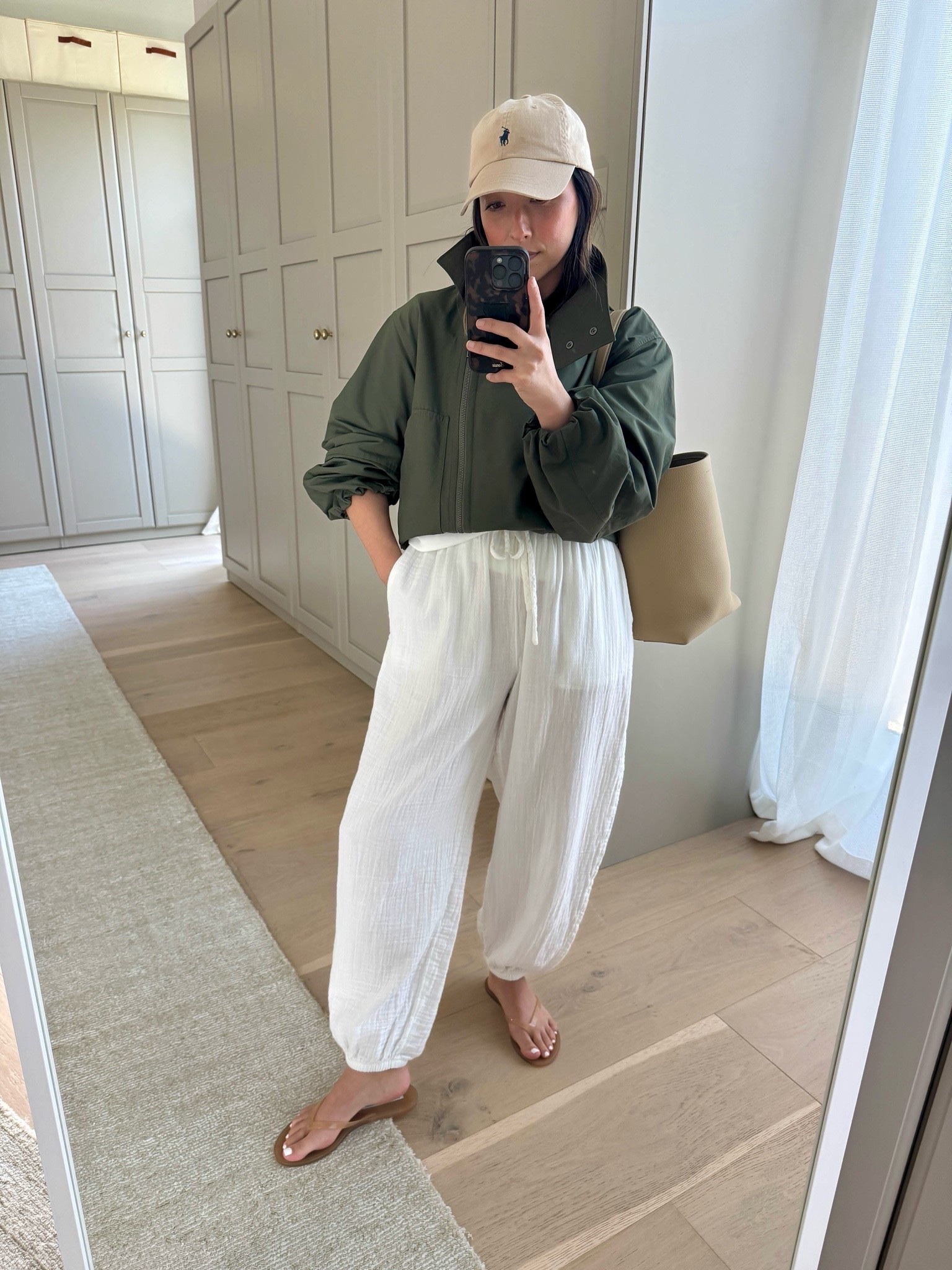 The jacket that will make every drop off outfit look cool. This will transition perfectly into fall. So good!

Vince jacket xs
Aritzia tee medium
Aritzia pants xs
Black Suede Studio sandals 35
The Row Park tote medium
Polo Ralph Lauren hat 
Electric Picks earrings
Dorsey James necklace 15”

petite style, mom outfits, summer outfits, summer style

#LTKmomlife #LTKootd #LTKPetite