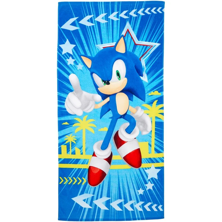 Sonic the Hedgehog Cotton Kids Beach Towel, 28" X 58" | Walmart (US)