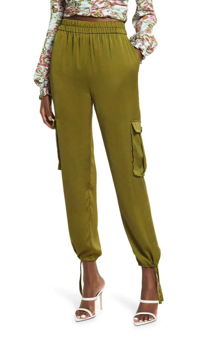 Open Edit Tie Detail Cargo Pants | Nordstrom | Nordstrom