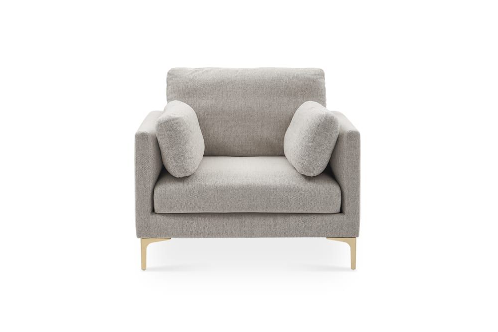 Adams Armchair, Brass, Pearl Beige | Castlery | Castlery (AU)