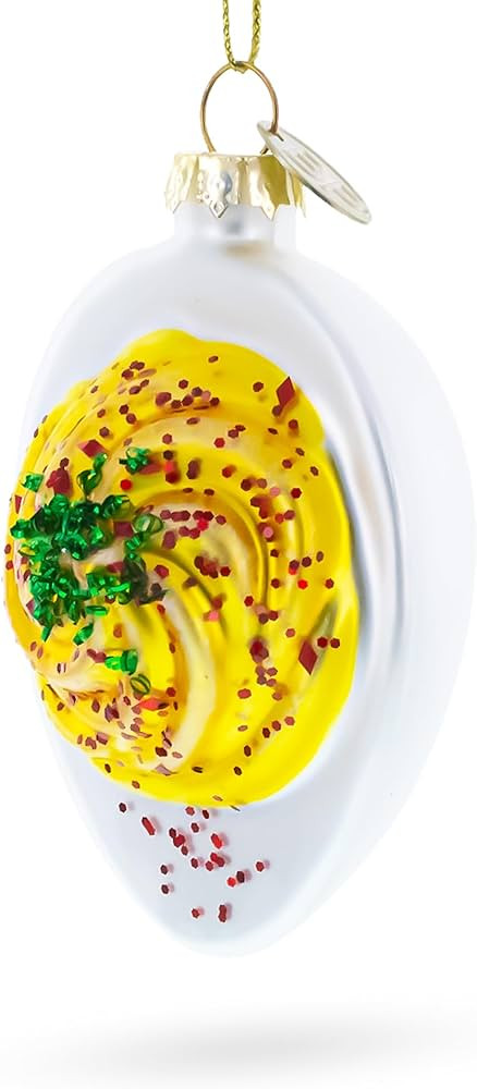 Deviled Egg Blown Glass Christmas Ornament | Amazon (US)