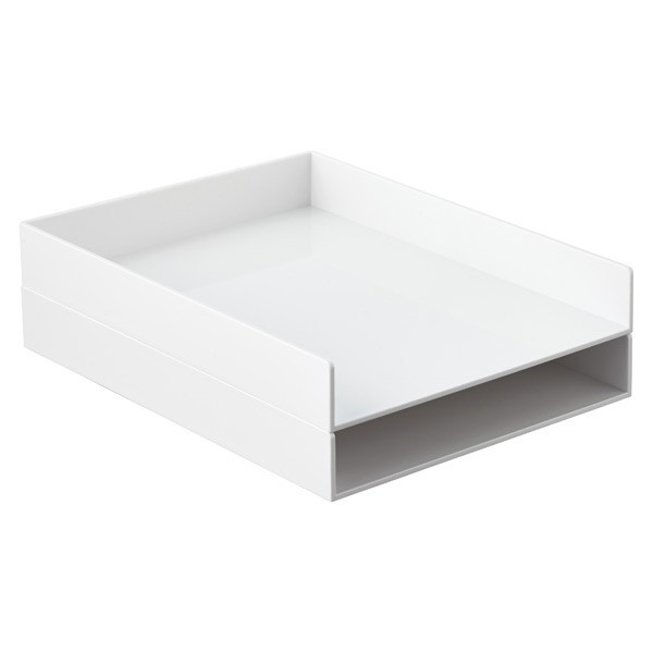 White Poppin Stackable Letter Tray | The Container Store