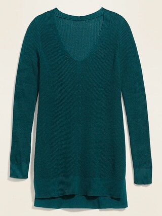 Textured V-Neck Sweater Tunic for Women | Old Navy (US)