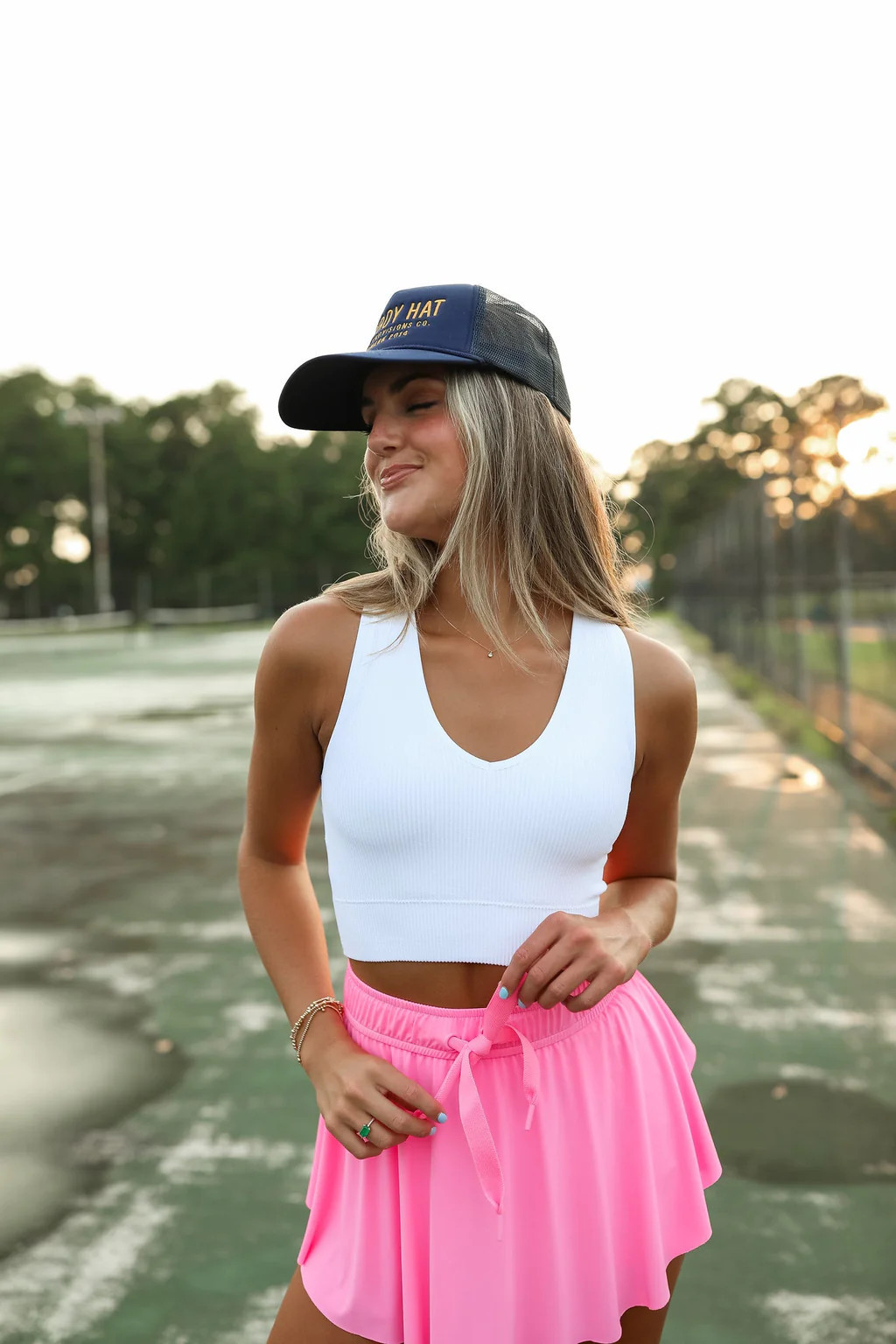 Free Throw Cropped Tank - White | cocolillys