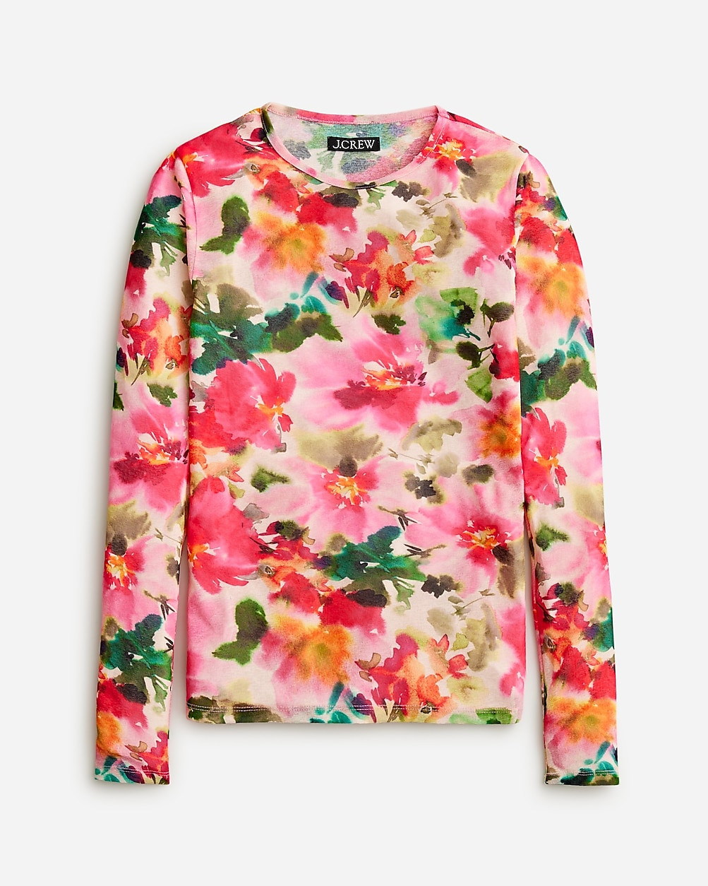 Sheer floral-print top | J. Crew US