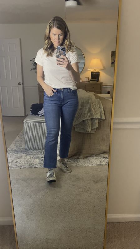 Madewell Kick Out Crop Jeans on sale! 

I’m 5’4” and just under 140lbs. I wear the size 29 Petite!! 

#LTKSaleAlert #LTKxMadewell
