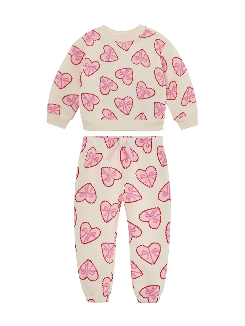 Way To Celebrate Toddler Valentine's Day Jogger Set, Sizes 12M-5T | Walmart (US)