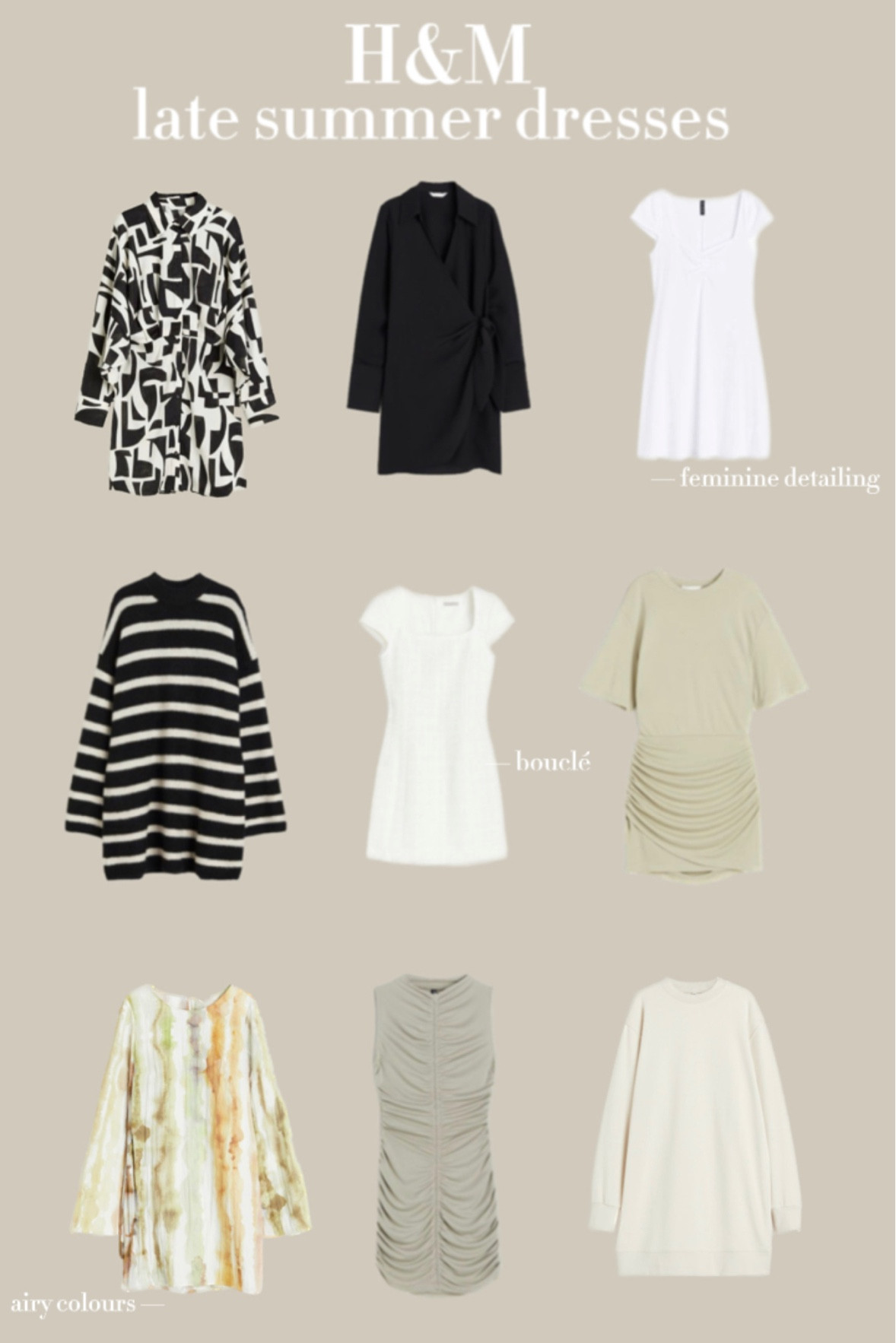 Shop my H&M late summer dress picks! 

#LTKstyletip #LTKfindsunder50 #LTKSeasonal