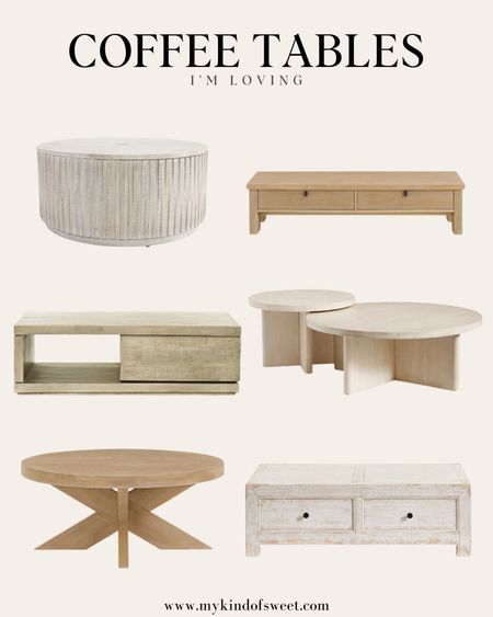 Coffee tables I’m loving right now! The light colors are perfect for a fresh living room feel during the spring and summer! 

#LTKhome #LTKSeasonal