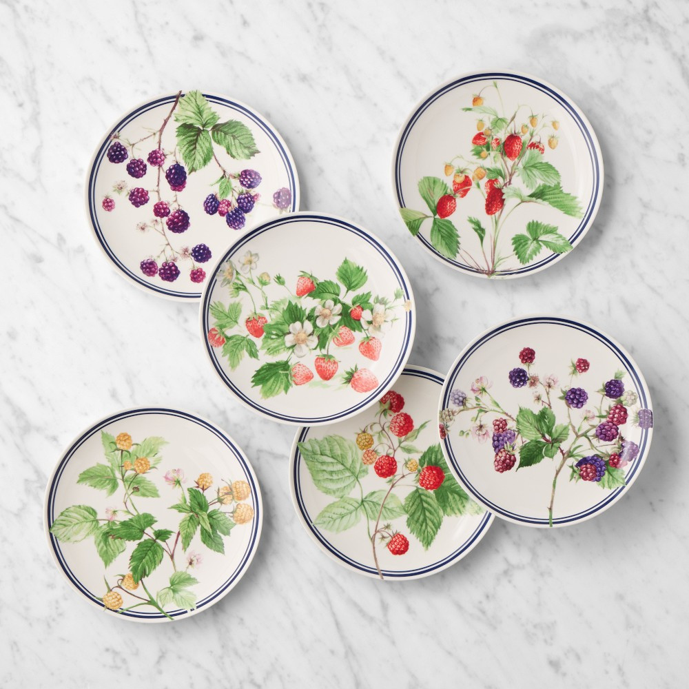 Garden Berry Mixed Salad Plates, Set of 6 | Williams-Sonoma CA