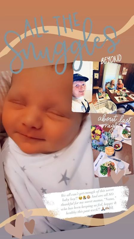 We all can’t get enough of this sweet baby boy!! 🥹🤱👶🏼 And are all SO thankful for my sweet mama, “Nana,” who has been keeping us fed, happy & healthy this past week!! 🙏🏽🫶🏽🍽️ 

#LTKBaby #LTKFamily