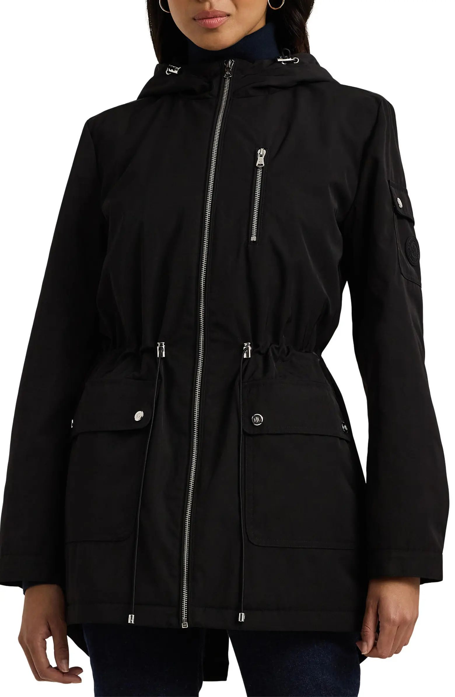 Raincoat with Hood & Removable Quilted Bib | Nordstrom