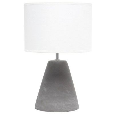 Pinnacle Concrete Table Lamp with Shade White - Simple Designs | Target