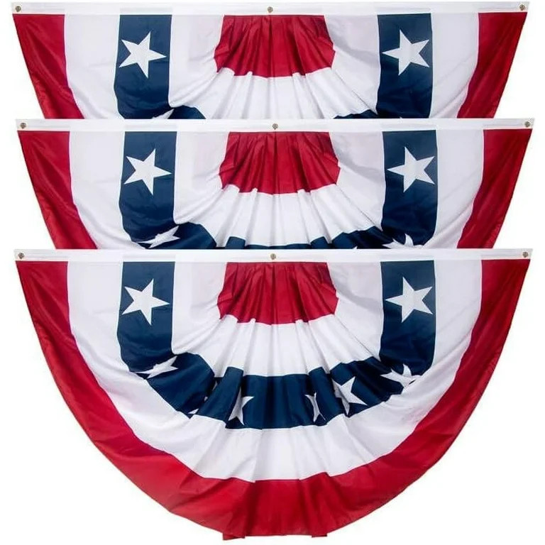 3x6Ft American Bunting Flags Outdoor, Patriotic Bunting for 4th of July Decorations, Memorial Day... | Walmart (US)