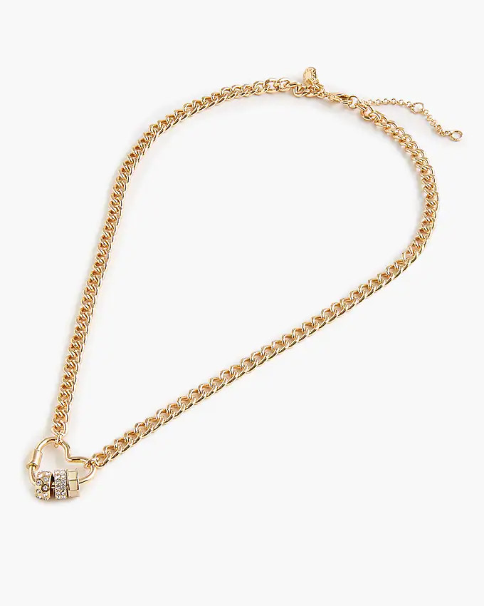 Heart carabiner charm necklace | J.Crew Factory